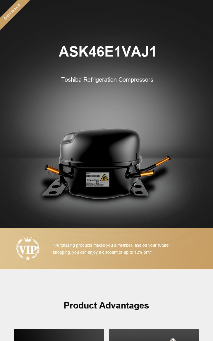 Toshiba Compressor ASK46E1VAJ1, technical parameters pdf, structure diagram